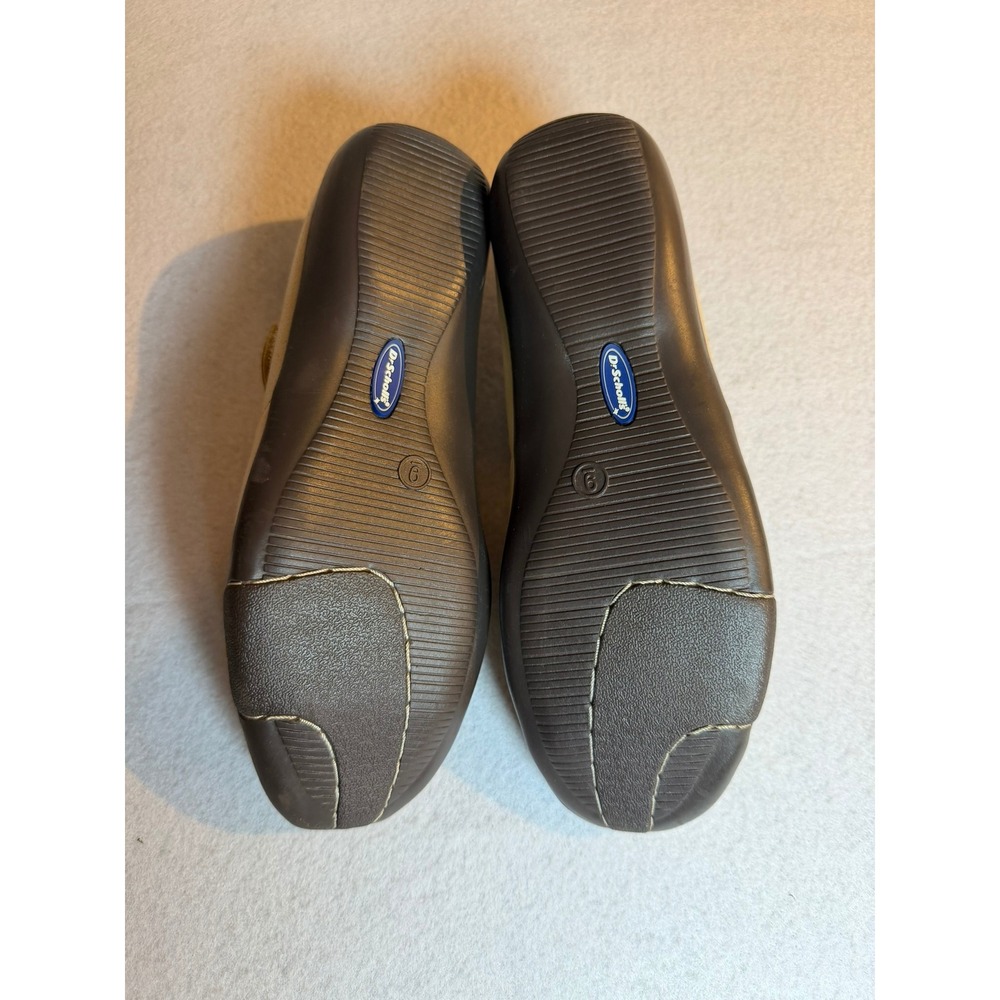 Dr. Scholl's Womens 9M Beige Leather Laser Cut Hook and Loop Loafers Shoes - Picture 6 of 7